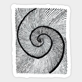 Double shell Fibonacci spiral golden ratio Sticker